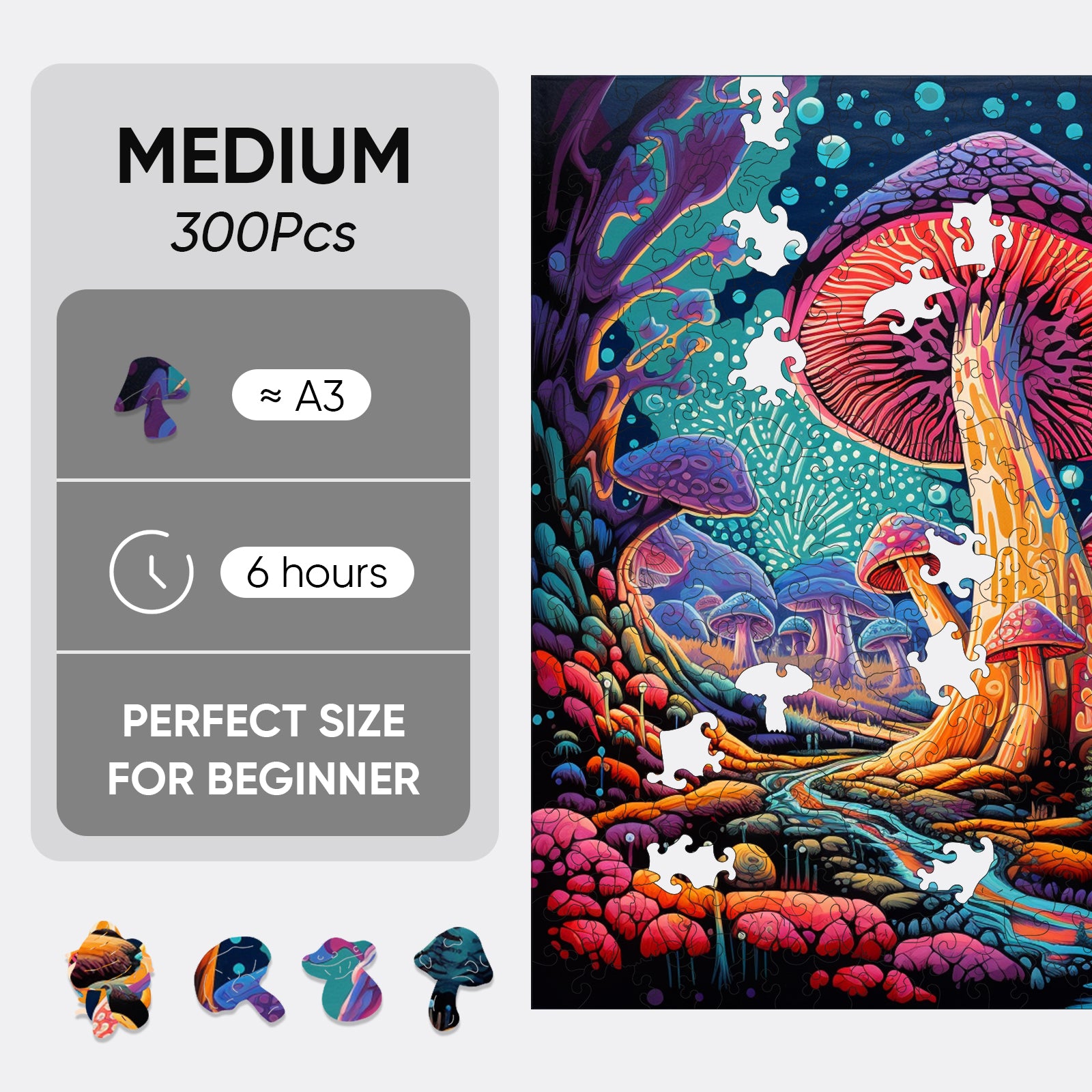 Mystical Mushrooms Wooden