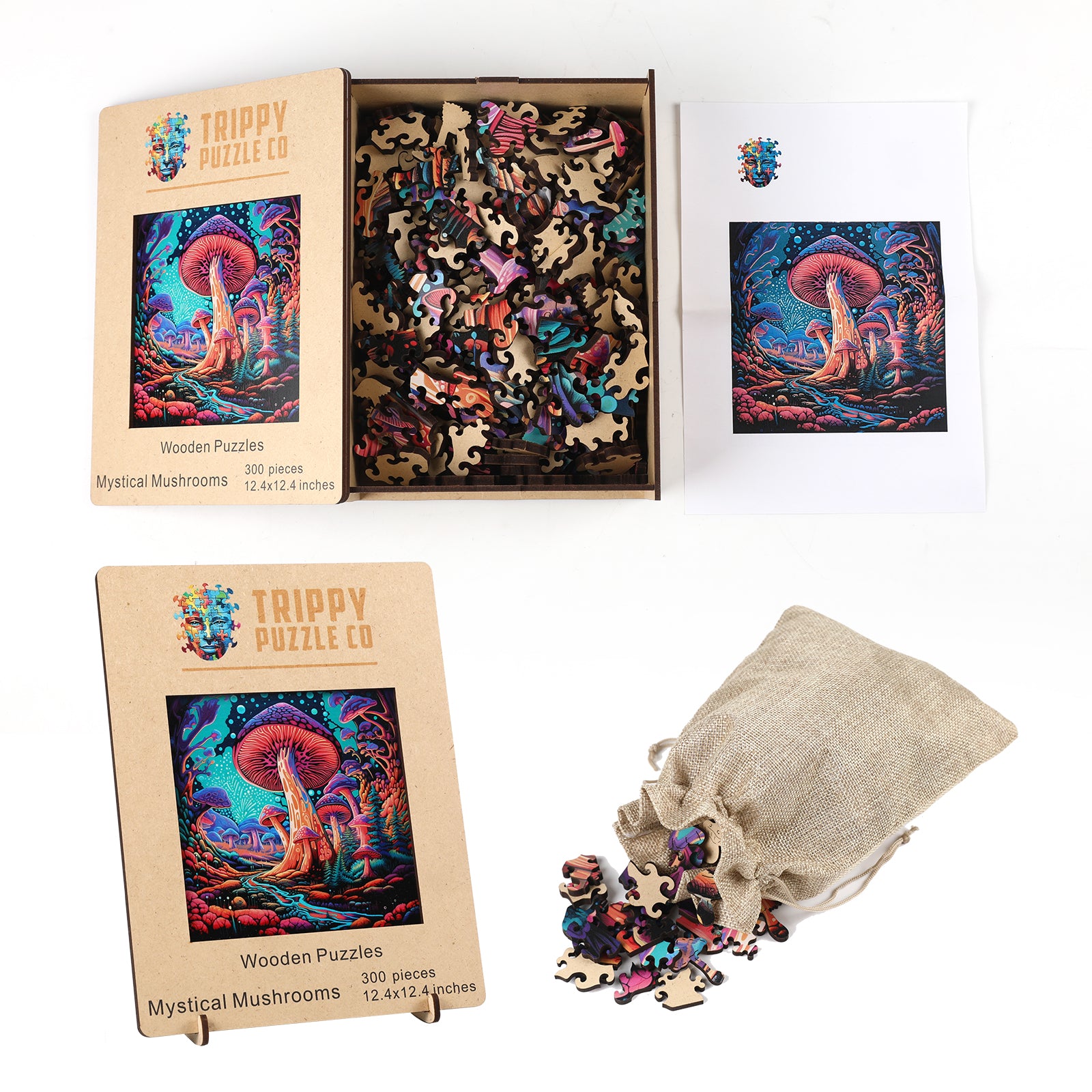 Mystical Mushrooms Wooden