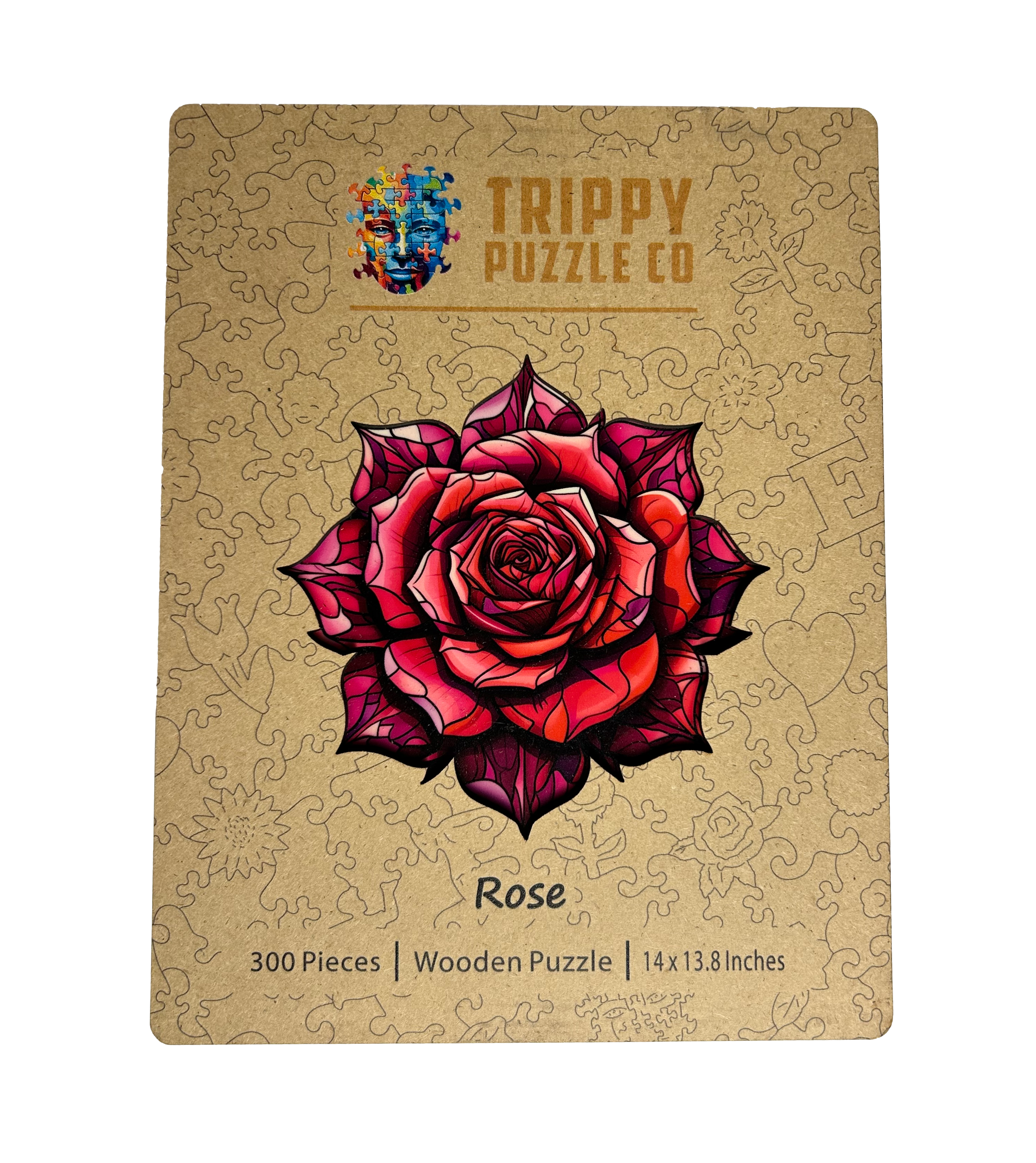 Unique Rose Shaped Wooden Jigsaw Puzzle
