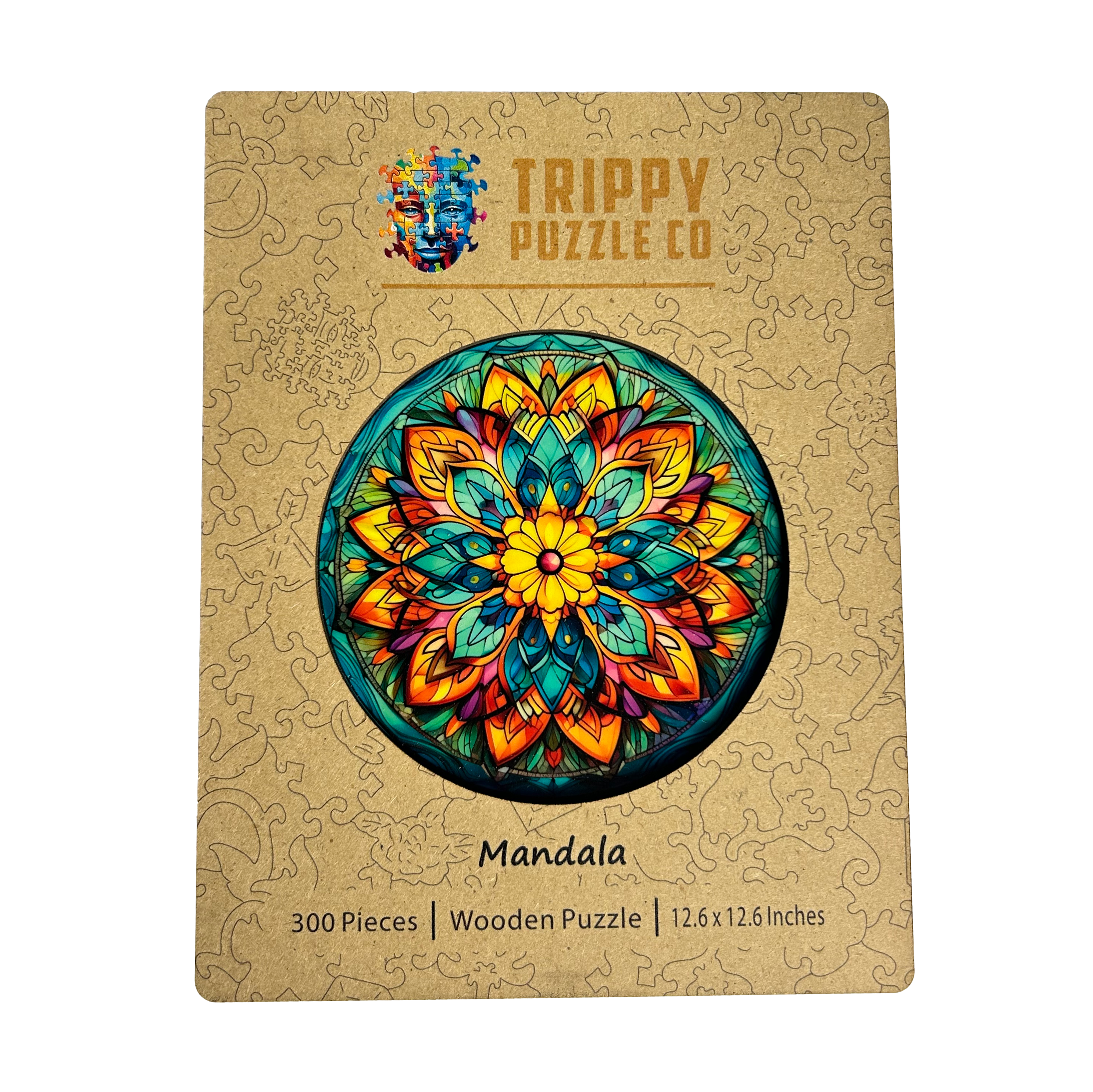 Mandala Unique Shaped Wooden Jigsaw Puzzle