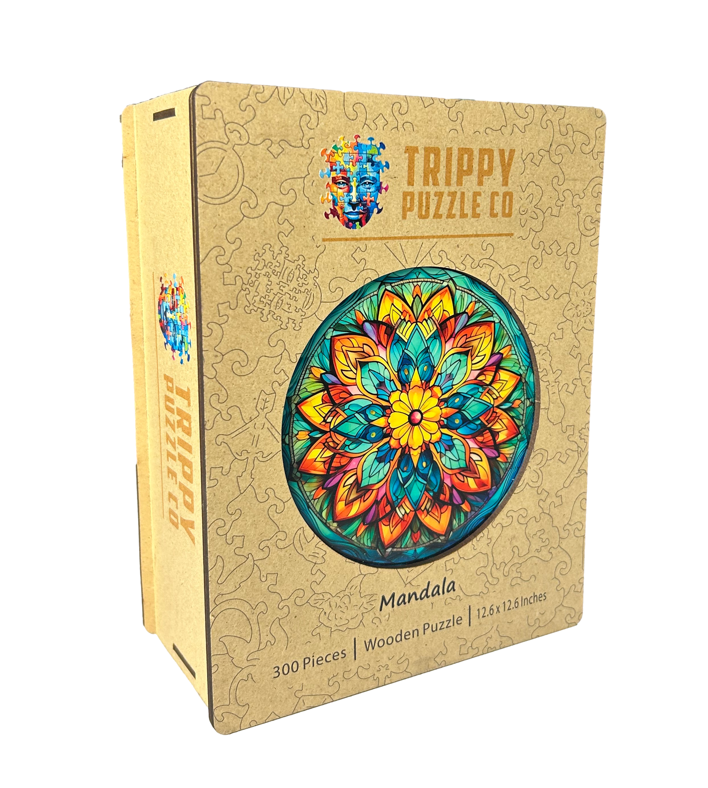 Mandala Unique Shaped Wooden Jigsaw Puzzle