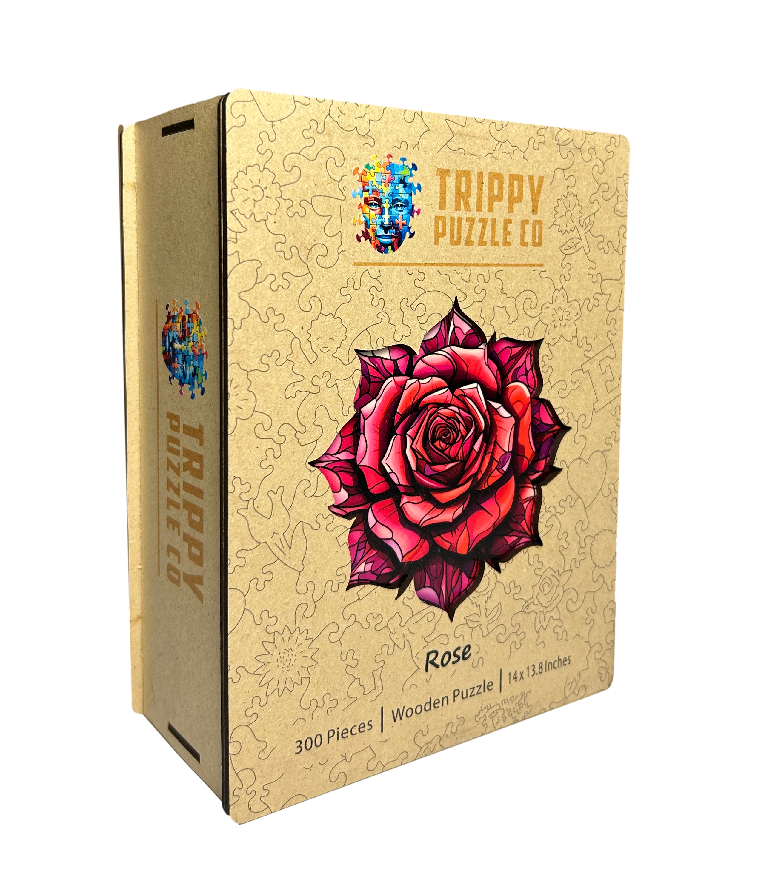 Unique Rose Shaped Wooden Jigsaw Puzzle